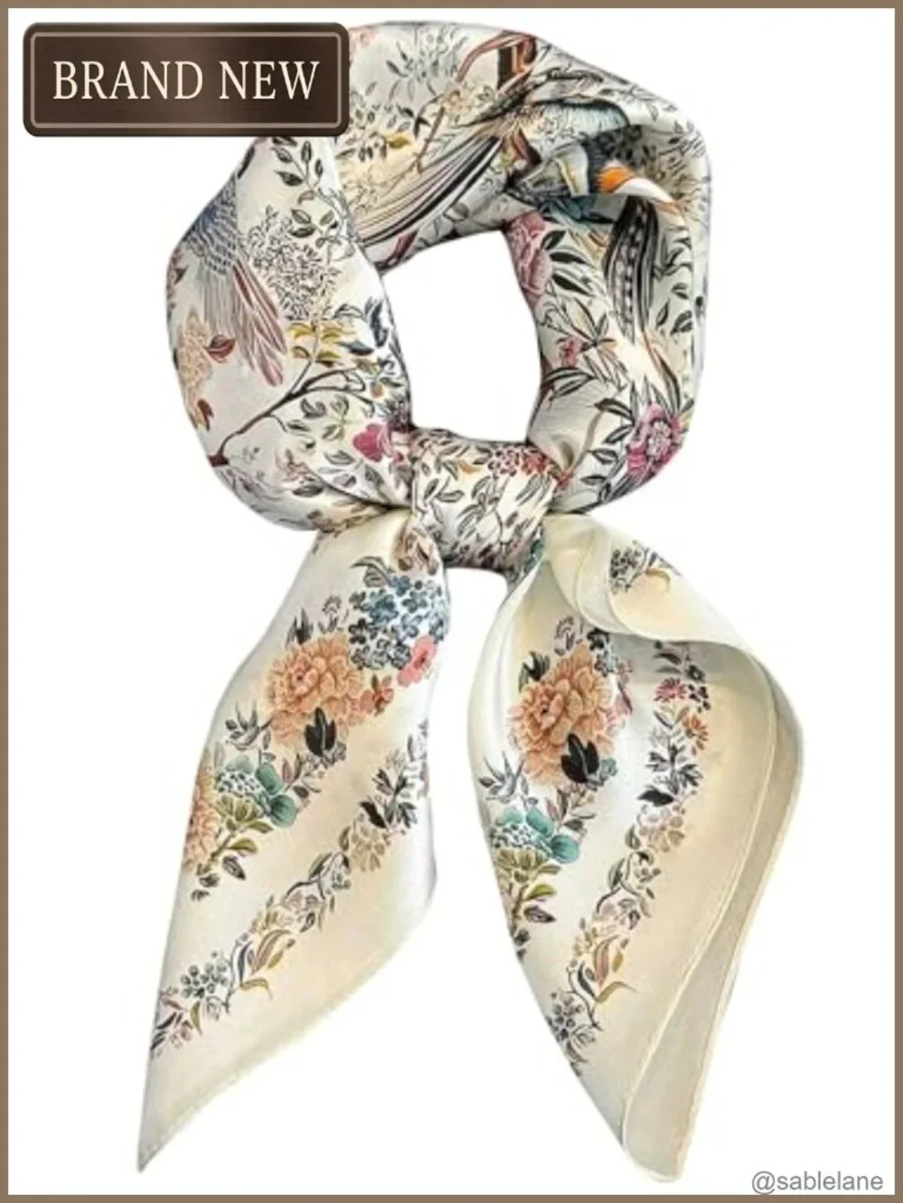 Silky Polyester Square Scarf for Women Lightweight Bandana Neck Hair Wrap 27.5